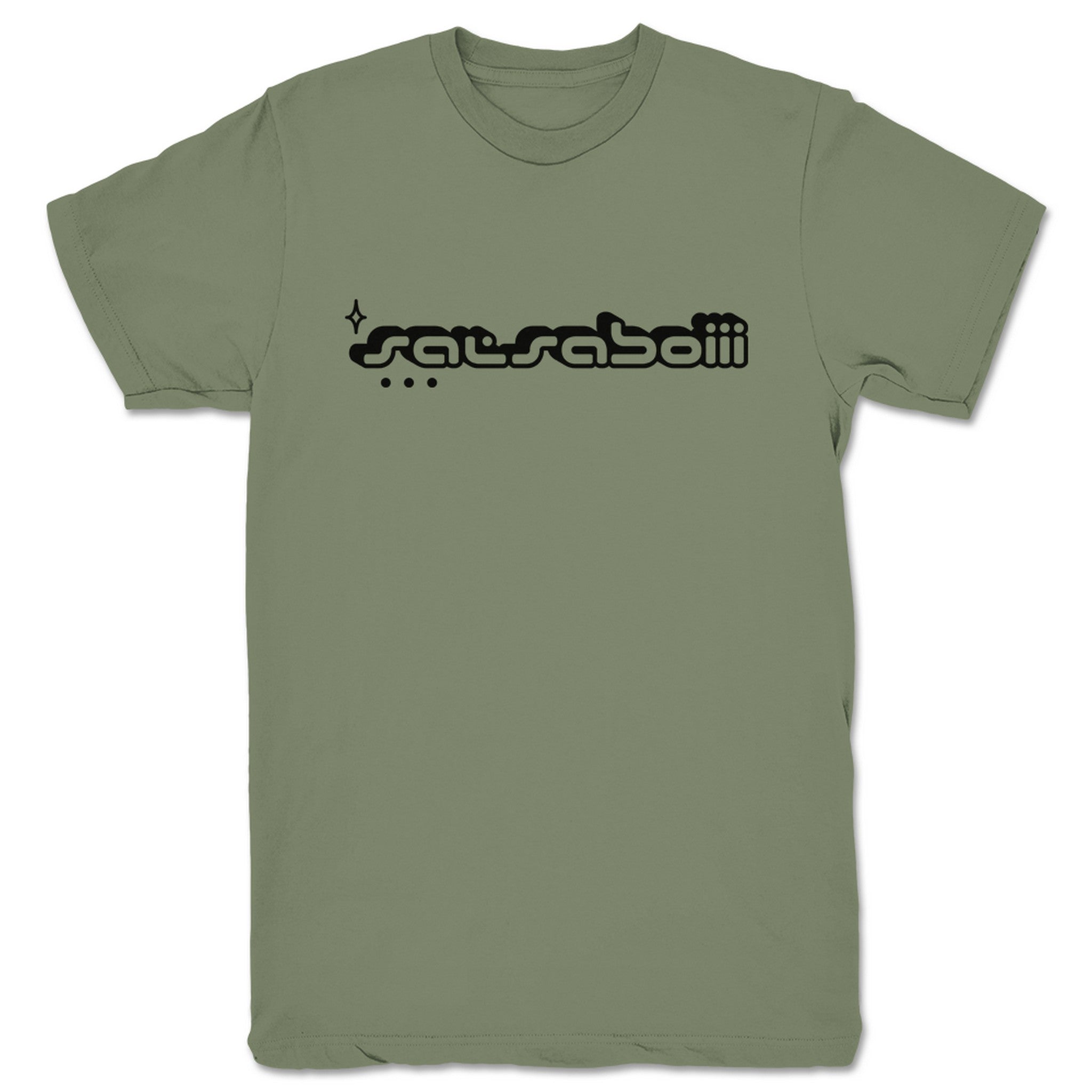 salsaboiii salsaboiii logo Unisex Tee Light Olive (w/ Black Print)