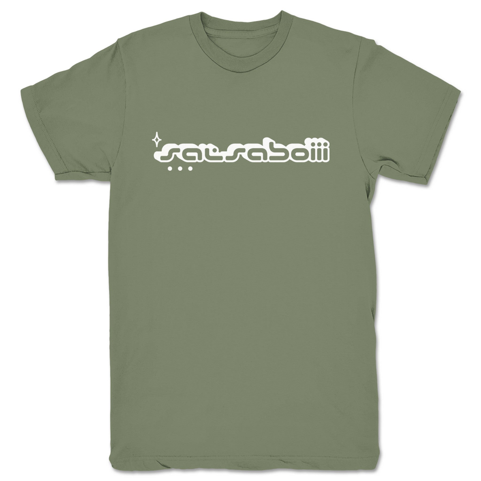 salsaboiii salsaboiii logo Unisex Tee Light Olive (w/ White Print)