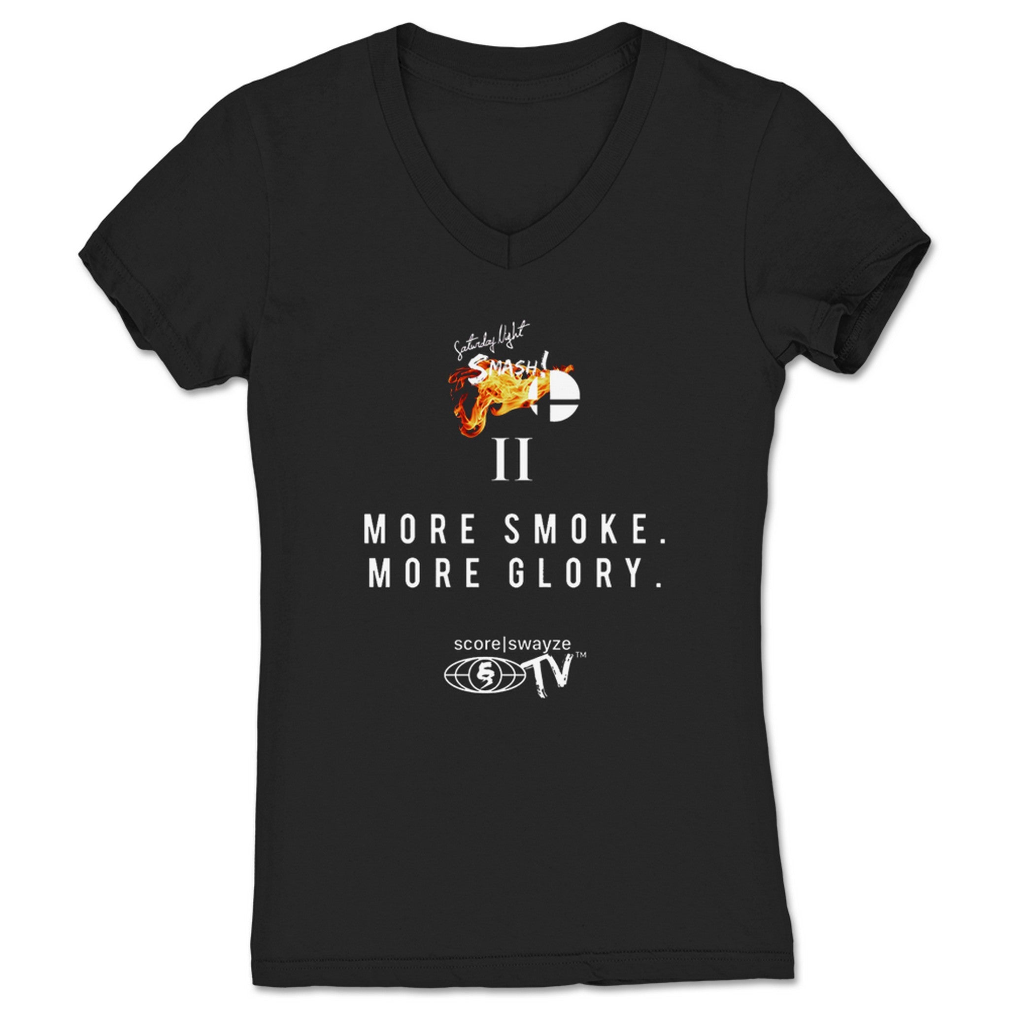 score|swayze #SaturdayNightSMASH! Women's V-Neck Black