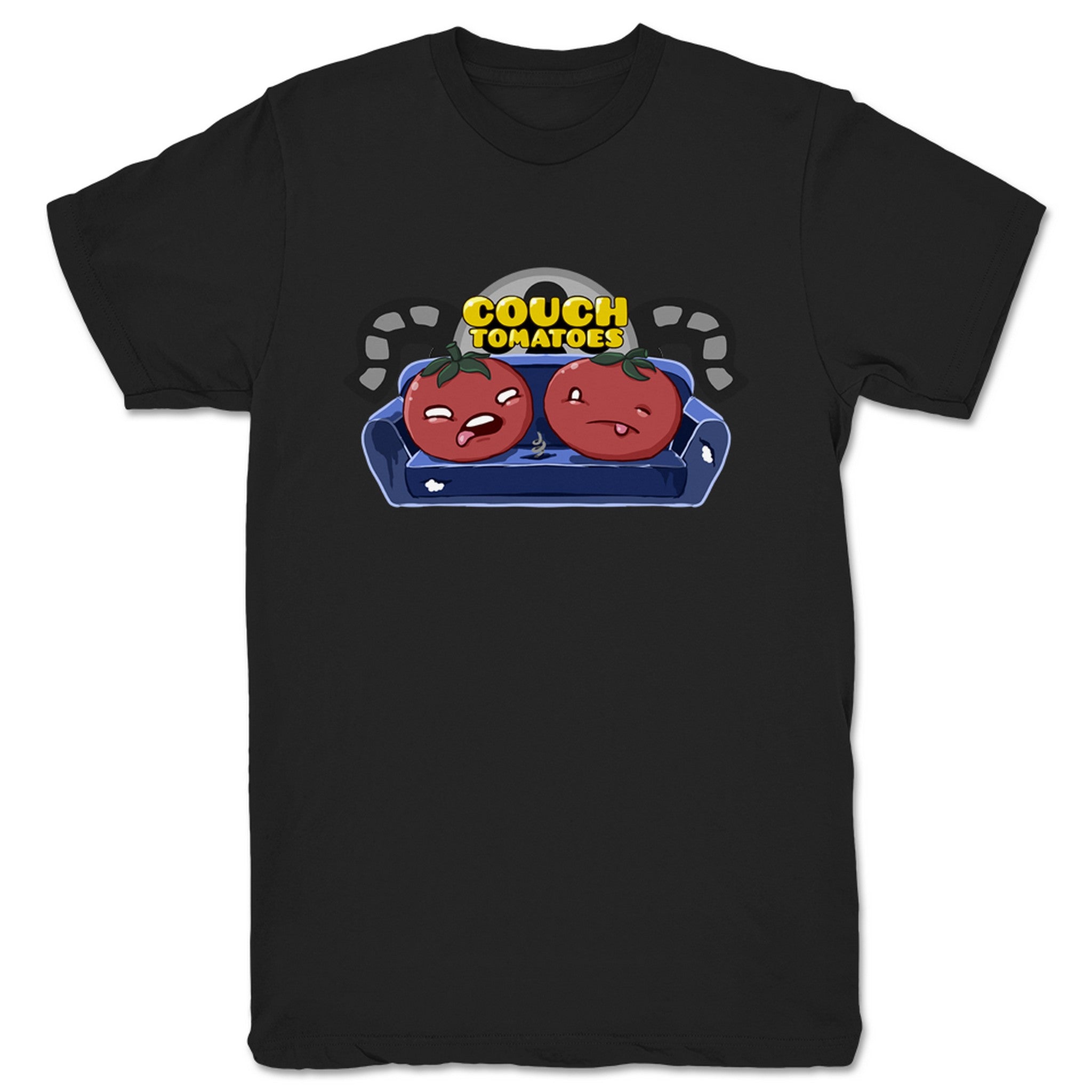 skinslip Couch Tomatoes Movie Chat Unisex Tee Black