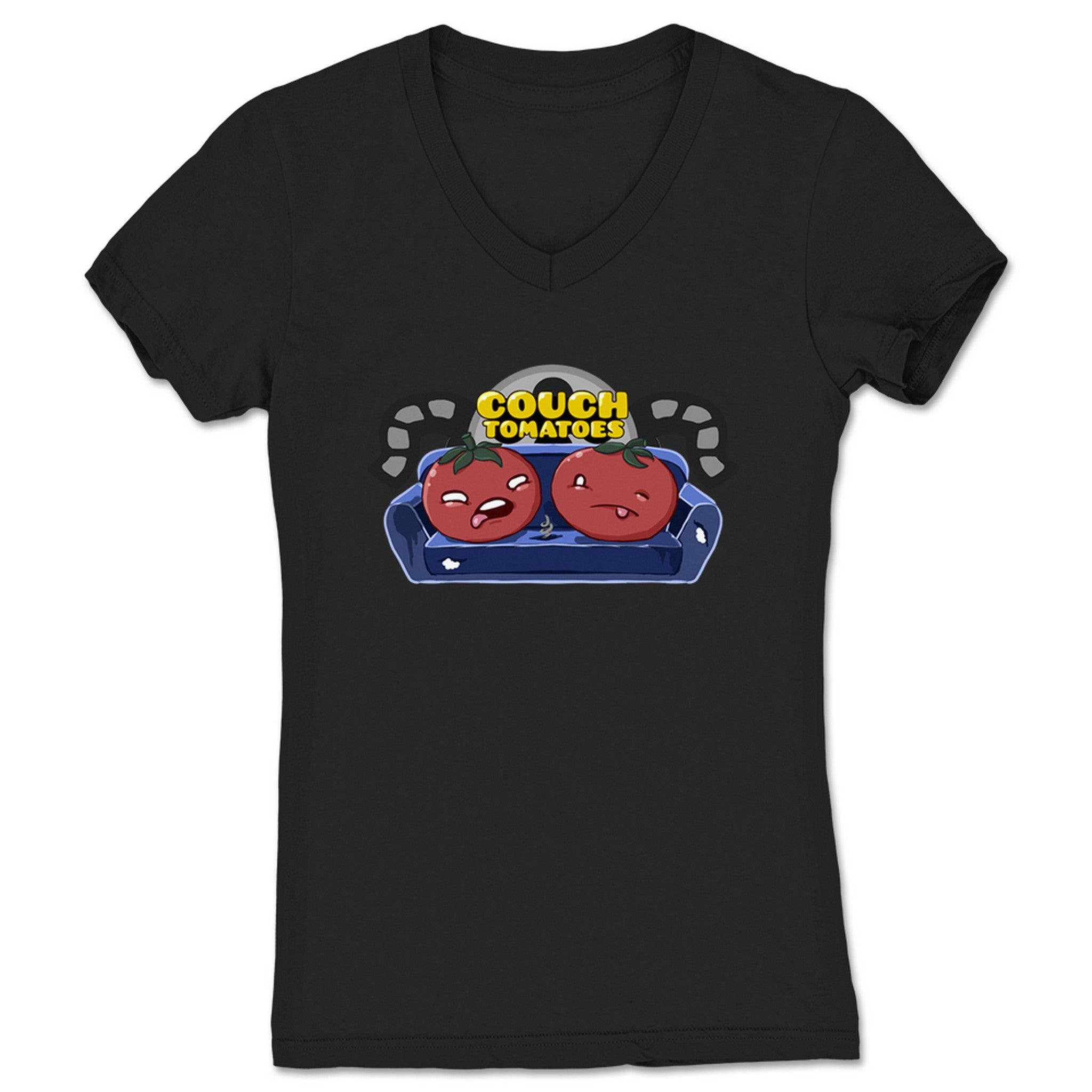 skinslip Couch Tomatoes Movie Chat Women's V-Neck Black