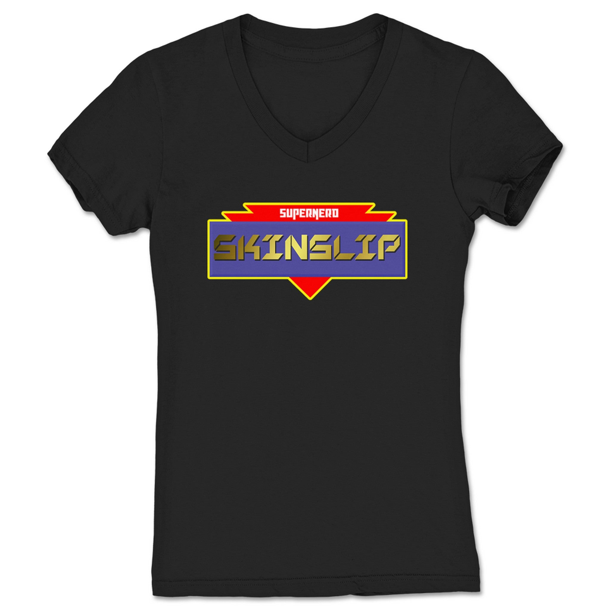 skinslip Supernerd Logo Women's V-Neck Black