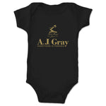 AJ Gray  Infant Onesie Black