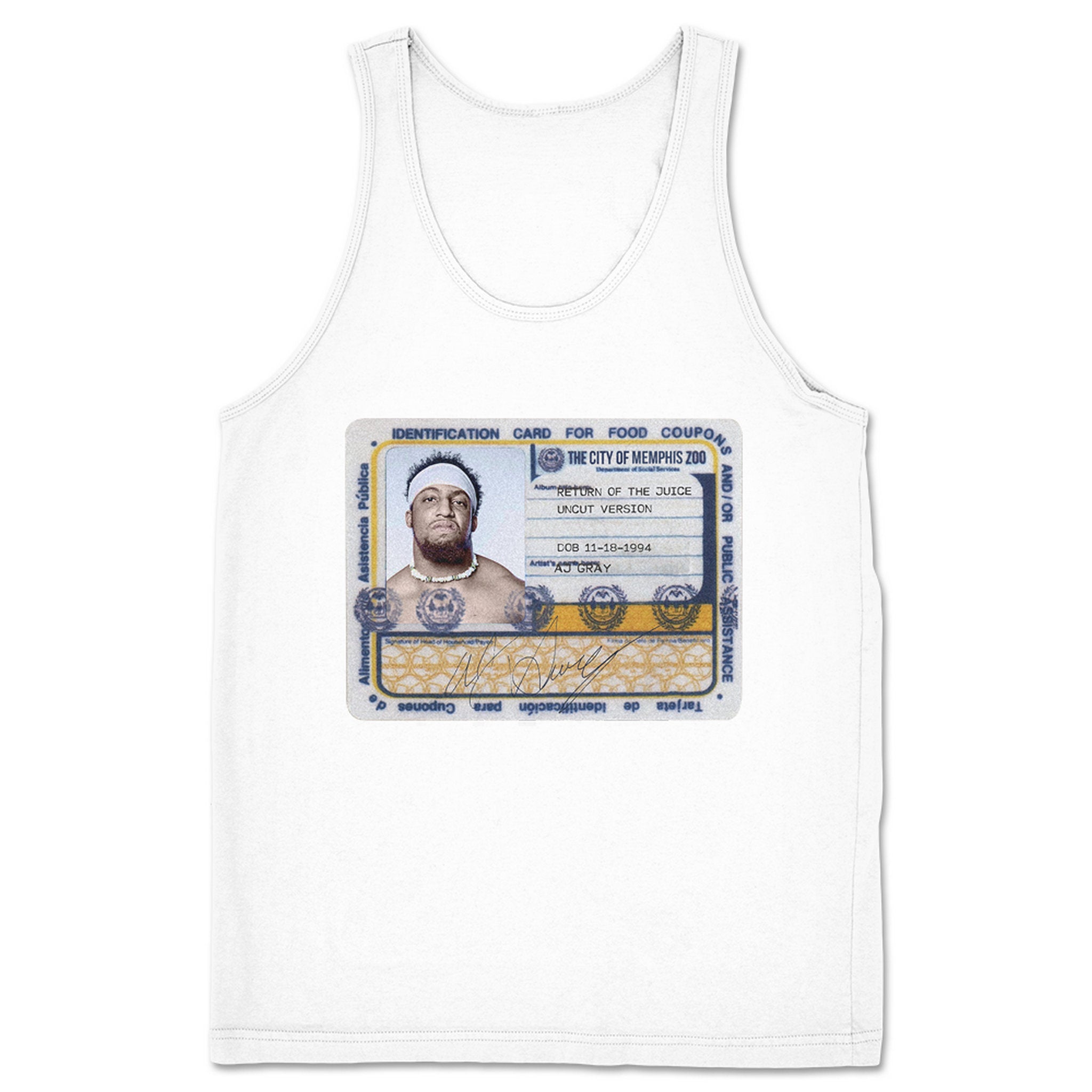 AJ Gray Return of the Juice Unisex Tank White