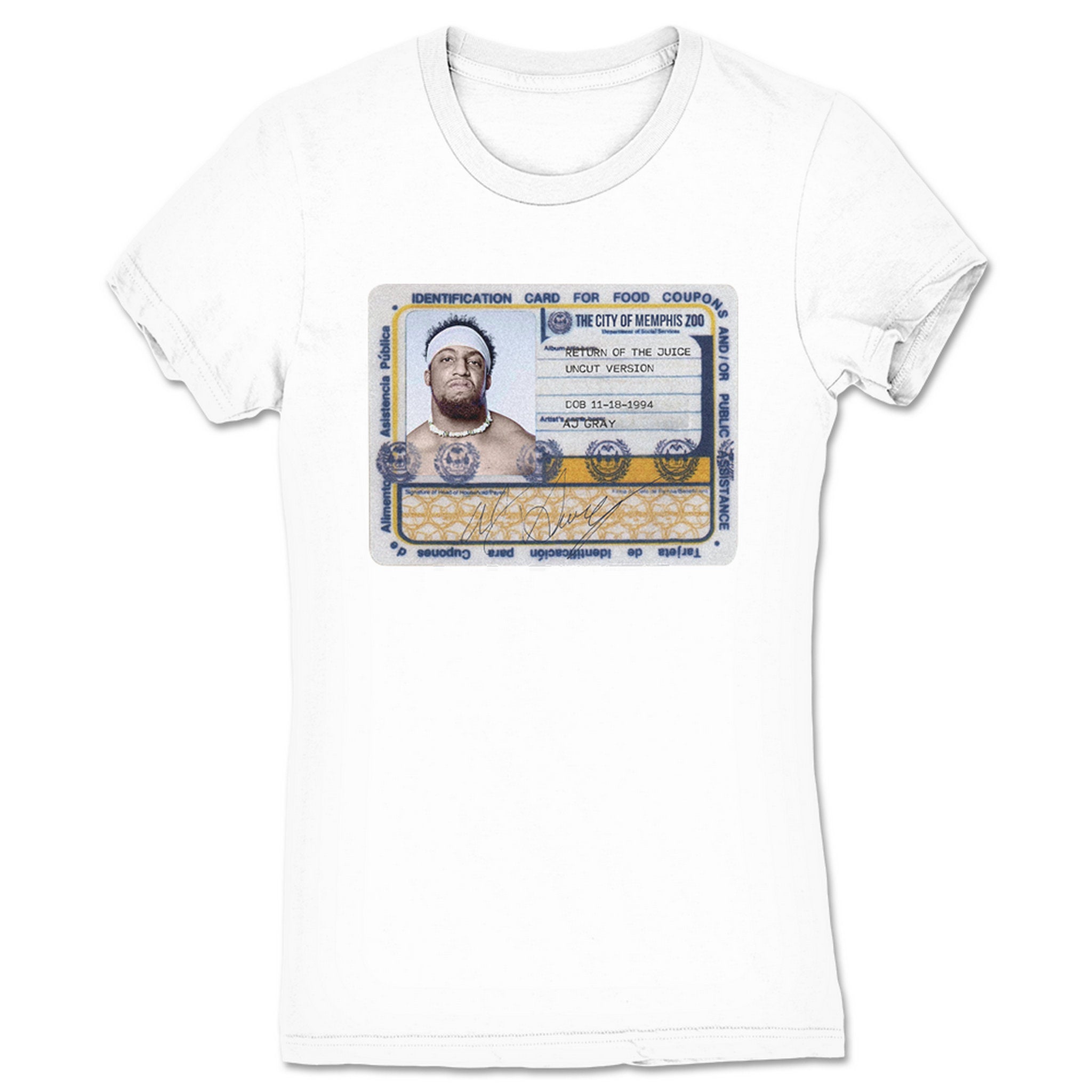 AJ Gray Return of the Juice Women's Tee White