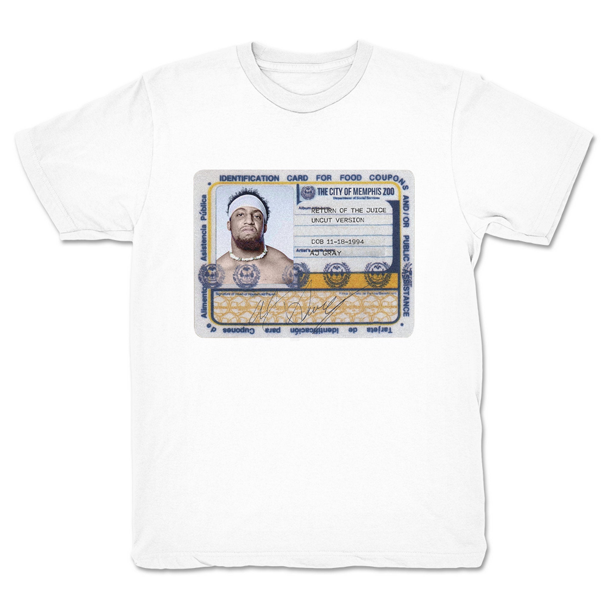 AJ Gray Return of the Juice Youth Tee White