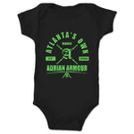 Adrian Armour  Infant Onesie Black (w/ Green Print)