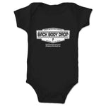 Back Body Drop  Infant Onesie Black (w/ White Logo)