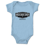 Back Body Drop  Infant Onesie Light Blue (w/ Black Logo)