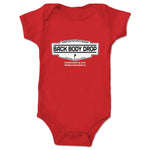 Back Body Drop  Infant Onesie Red (w/ White Logo)