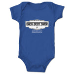 Back Body Drop  Infant Onesie Royal Blue (w/ White Logo)