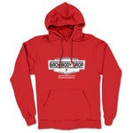 Back Body Drop  Midweight Pullover Hoodie Red (w/ White Logo)