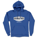 Back Body Drop  Midweight Pullover Hoodie Royal Blue (w/ White Logo)