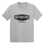 Back Body Drop  Toddler Tee Heather Grey (w/ Black Logo)