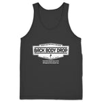 Back Body Drop  Unisex Tank Dark Grey (w/ White Logo)