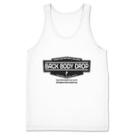 Back Body Drop  Unisex Tank White (w/ Black Logo)