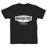 Back Body Drop  Youth Tee Black (w/ White Logo)