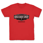 Back Body Drop  Youth Tee Red (w/ Black Logo)