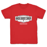 Back Body Drop  Youth Tee Red (w/ White Logo)