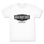 Back Body Drop  Youth Tee White (w/ Black Logo)