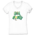 Big Money  Women's V-Neck White