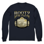 Boot 2 the Face  Unisex Long Sleeve Navy