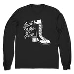 Boot 2 the Face  Unisex Long Sleeve Black