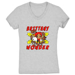 Brittany Wonder  Women's V-Neck Heather Grey