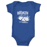 Broken Table  Infant Onesie Royal Blue