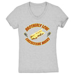 Brotherly Love Wrestling  Women's V-Neck Heather Grey