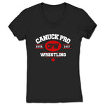 Canuck Pro Wrestling  Women's V-Neck Black