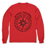 Chaos Theory Podcast  Unisex Long Sleeve Red