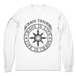 Chaos Theory Podcast  Unisex Long Sleeve White