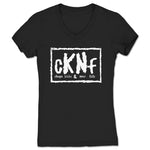 Chops, Kicks, and Nearfalls  Women's V-Neck Black