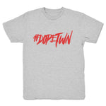 DOPETWN  Youth Tee Heather Grey (w/ Red Print)