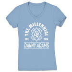 Danny Adams  Women's V-Neck Baby Blue