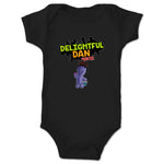 Delightful Dan the God Damn Candy Man  Infant Onesie Black