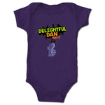 Delightful Dan the God Damn Candy Man  Infant Onesie Purple
