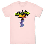 Delightful Dan the God Damn Candy Man  Unisex Tee Light Pink