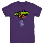 Delightful Dan the God Damn Candy Man  Unisex Tee Purple