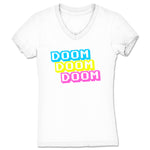 Delilah Doom  Women's V-Neck White
