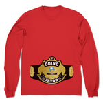 Doing the Favor Podcast  Unisex Long Sleeve Red