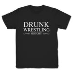 Drunk Wrestling History  Youth Tee Black