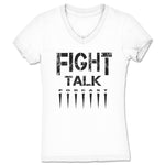Fight Talk Podcast  Women's V-Neck White