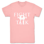 Fight Talk Podcast  Unisex Tee Pink (w/ White Print)