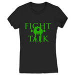 Fight Talk Podcast  Women's Tee Black (w/ Green Print)