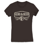 Guns & Beer  Women's Tee Brown