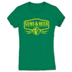 Guns & Beer  Women's Tee Kelly Green