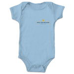 Hold the Applause Podcast  Infant Onesie Light Blue