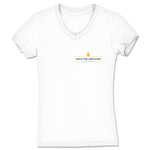 Hold the Applause Podcast  Women's V-Neck White
